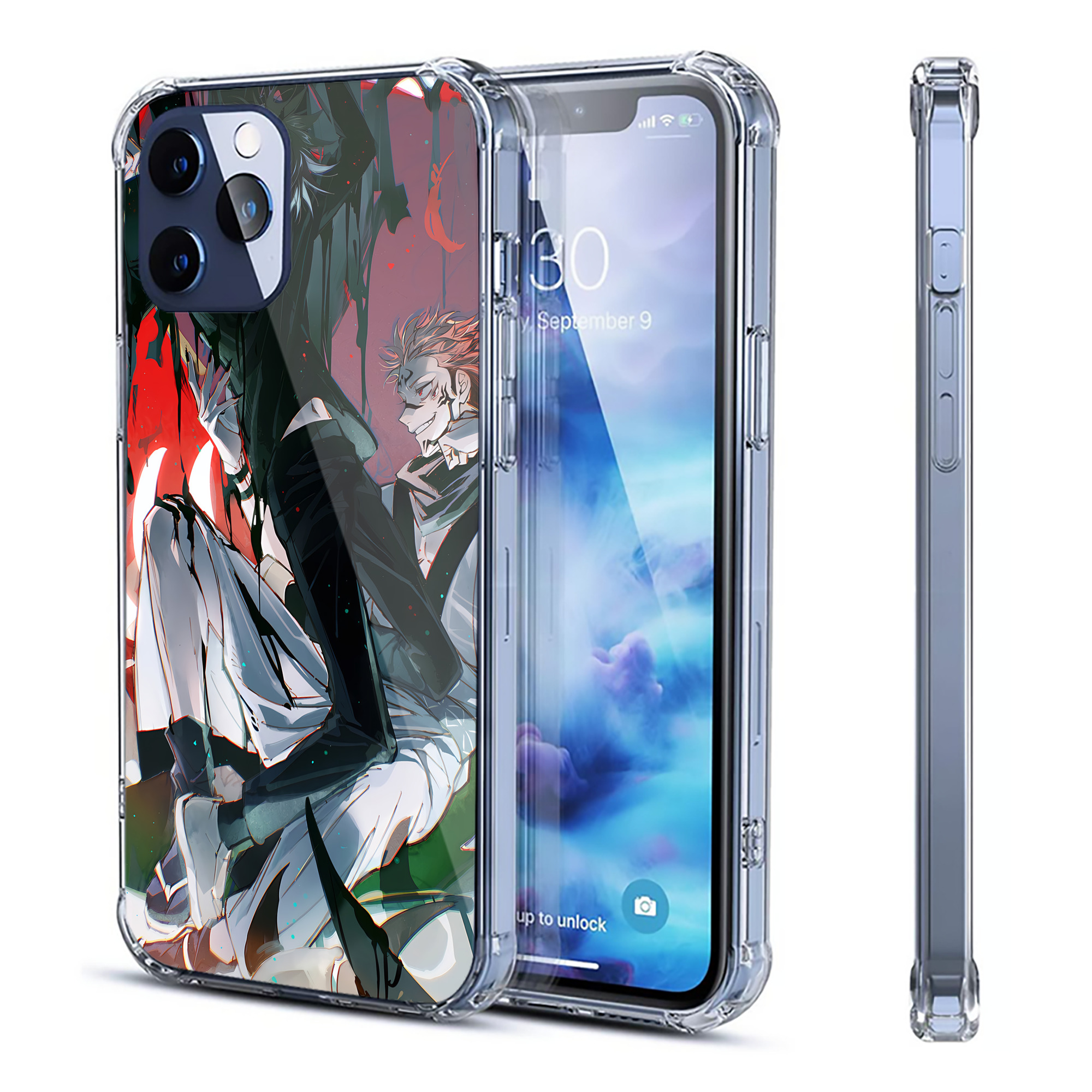 （画像用） 呪術廻戦 Jujutsu Kaisen 【iPhone 12シリーズ対応】透明スマホケース（クリアソフトケース）